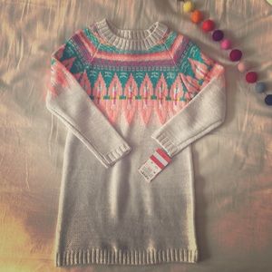Cat & Jack Fair Isle Sweater Dress - 3T - NWT